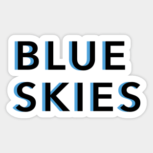 Blue Skies Text Sticker